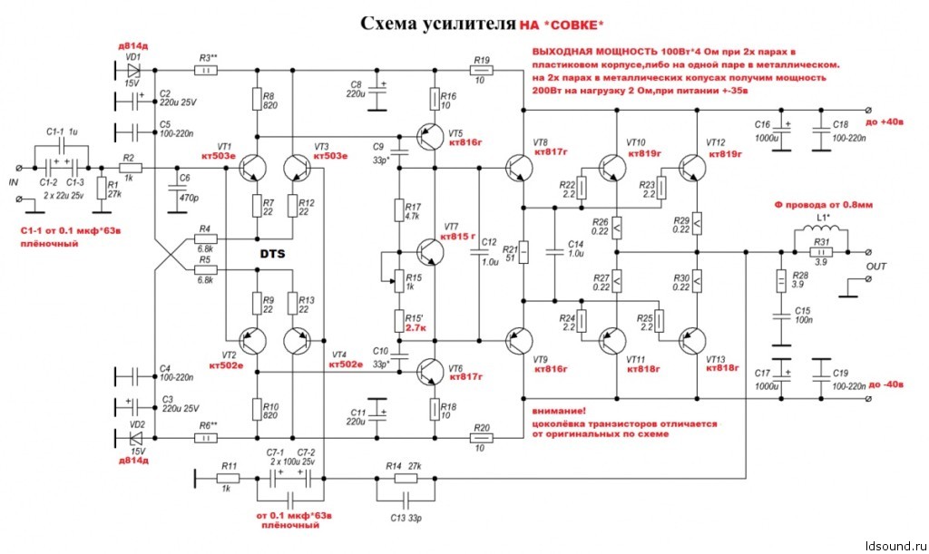 Ланзар-лайт (2х50 Вт/4 Ом) | ldsound.info