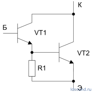 Транзистор шиклаи схема