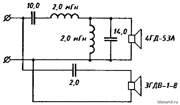 Громкоговоритель на схеме